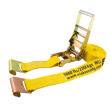 Erickson 3"X30Ft 15,000 lb Ratchet Strap w/ Flat Hks Bulk 58514